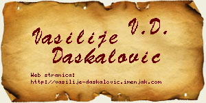 Vasilije Daskalović vizit kartica